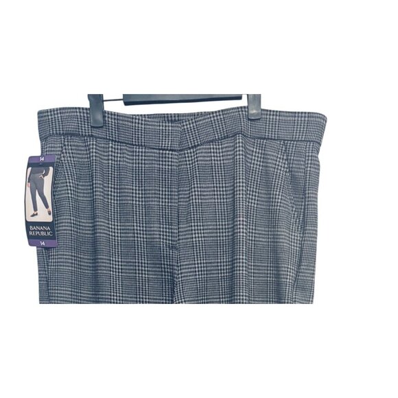 NWT Banana Republic 14 Womens Glen Plaid Trousers Office Comfort - Picture 4 of 16